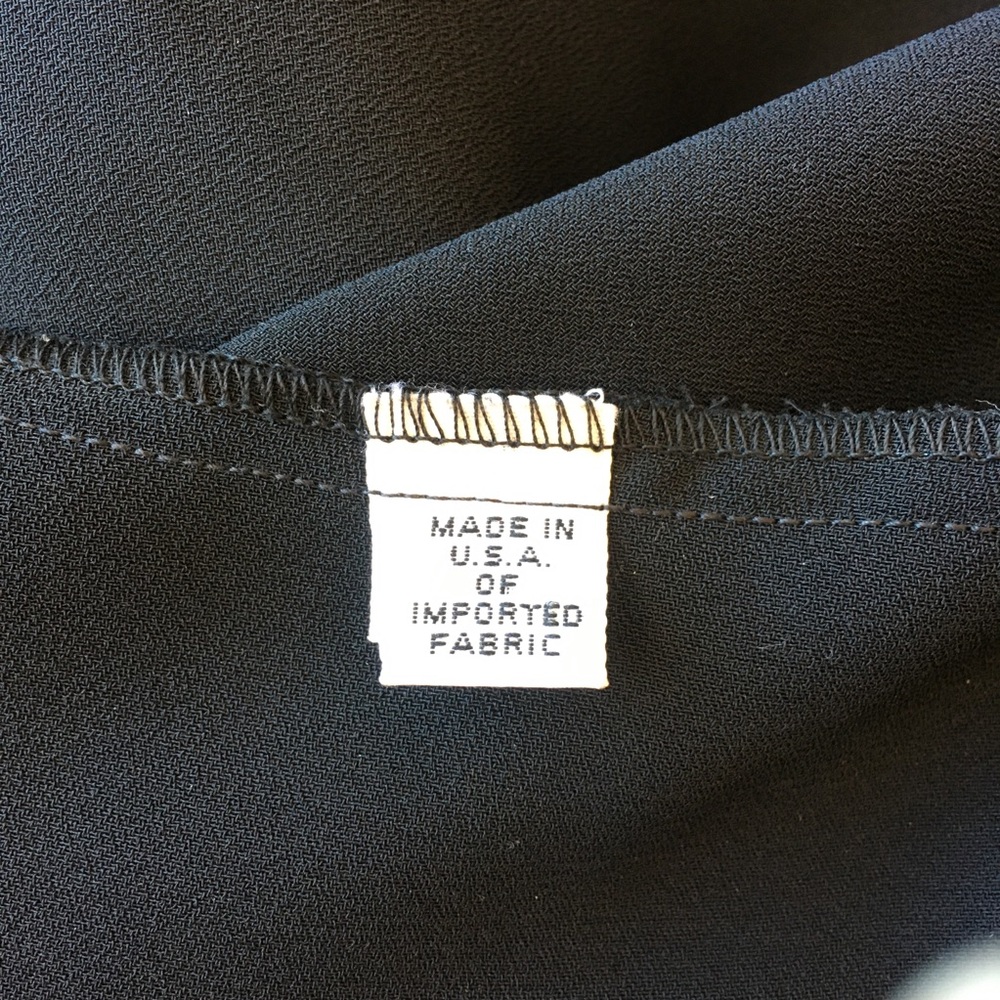 Vintage I. Magnin Jamboree of NY Black Blouse Gold trim & sequins USA L/XL - Picture 6 of 7